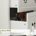 Buffet-bibliothèque combiné 78,7 cm avec étagère en verre et vitrine