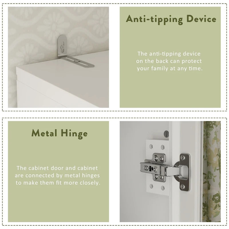 Buffet-bibliothèque combiné 78,7 cm avec étagère en verre et vitrine