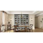 Buffet-bibliothèque combiné 78,7 cm avec étagère en verre et vitrine