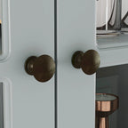 Buffet-bibliothèque combiné 78,7 cm avec étagère en verre et vitrine