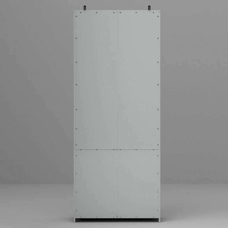 Buffet-bibliothèque combiné 78,7 cm avec étagère en verre et vitrine