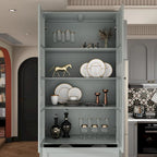 Buffet-bibliothèque combiné 78,7 cm avec étagère en verre et vitrine