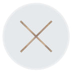 Table de salle à manger ronde en verre à piètement en X Allard (table seule)