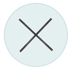 Table de salle à manger ronde en verre à piètement en X Allard (table seule)