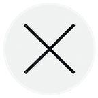 Table de salle à manger ronde en verre à piètement en X Allard (table seule)