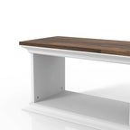 Meuble TV flottant DH BASIC blanc transitionnel 63 pouces à 3 étagères par Denhour