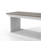 Meuble TV flottant DH BASIC blanc transitionnel 63 pouces à 3 étagères par Denhour