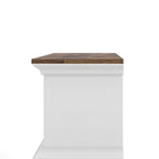 Meuble TV flottant DH BASIC blanc transitionnel 63 pouces à 3 étagères par Denhour