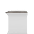 Meuble TV flottant DH BASIC blanc transitionnel 63 pouces à 3 étagères par Denhour