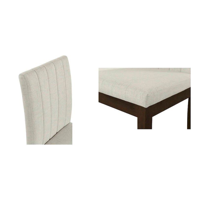 Ensemble de 2 chaises de salle à manger rembourrées Everly de 510 Design, à dossier capitonné