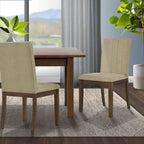 Ensemble de 2 chaises de salle à manger rembourrées Everly de 510 Design, à dossier capitonné