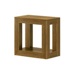 Table d'appoint rectangulaire moderne Plank and Beam avec étagère