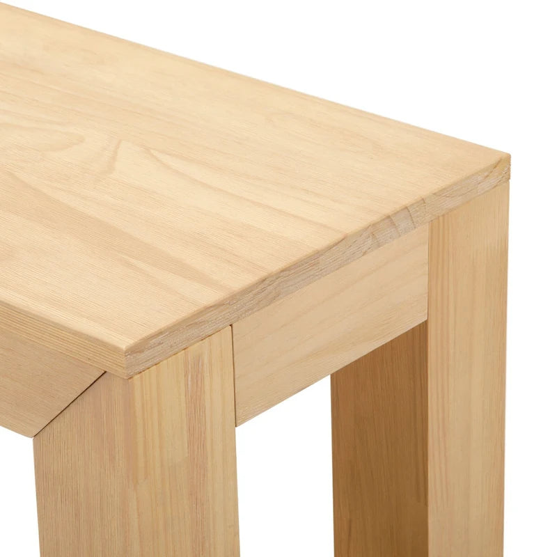 Table d'appoint rectangulaire moderne Plank and Beam avec étagère