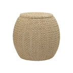 Table d'appoint avec panier de rangement en osier tressé à la main Household Essentials - 43,2 cm (L) x 43,2 cm (l) x 48,3 cm (H)