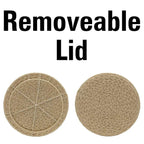 Table d'appoint avec panier de rangement en osier tressé à la main Household Essentials - 43,2 cm (L) x 43,2 cm (l) x 48,3 cm (H)