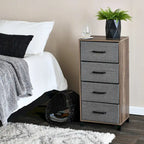 Commode colonne Household Essentials avec 4 tiroirs de rangement