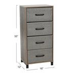 Commode colonne Household Essentials avec 4 tiroirs de rangement