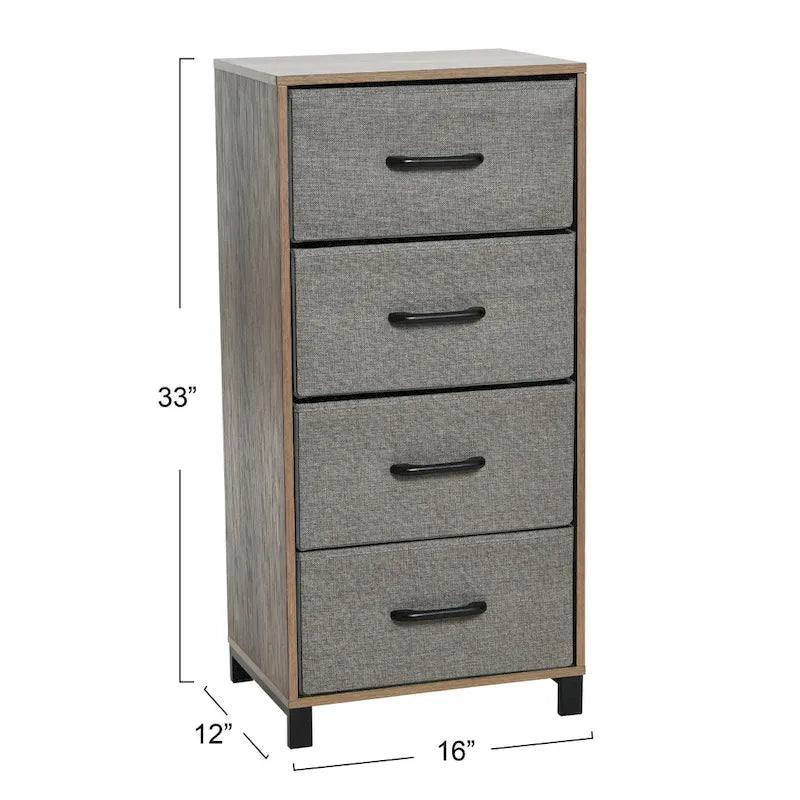 Commode colonne Household Essentials avec 4 tiroirs de rangement