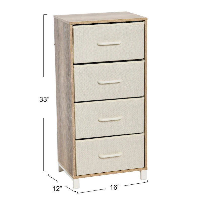 Commode colonne Household Essentials avec 4 tiroirs de rangement