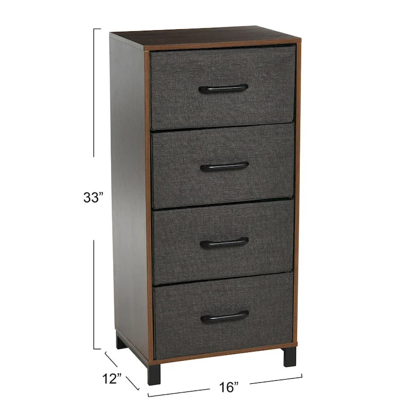 Commode colonne Household Essentials avec 4 tiroirs de rangement