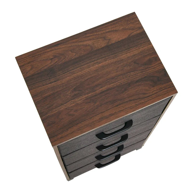 Commode colonne Household Essentials avec 4 tiroirs de rangement