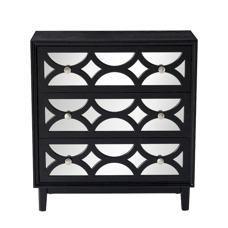 Table de chevet contemporaine COZAYH avec façade miroir