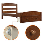 Cadre de lit simple plateforme avec tiroir de rangement