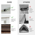 Table de chevet Jennifer à 2 tiroirs avec prises intégrées et plateau coulissant par HULALA HOME