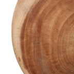 Table d'appoint en rotin avec plateau en bois massif par East at Main