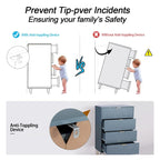 Commode haute à 4 tiroirs avec pieds en métal pour chambre ou salon