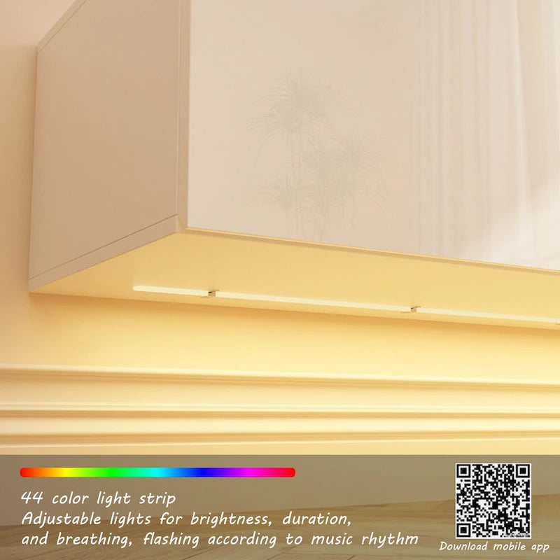 Meuble TV mural flottant avec LED