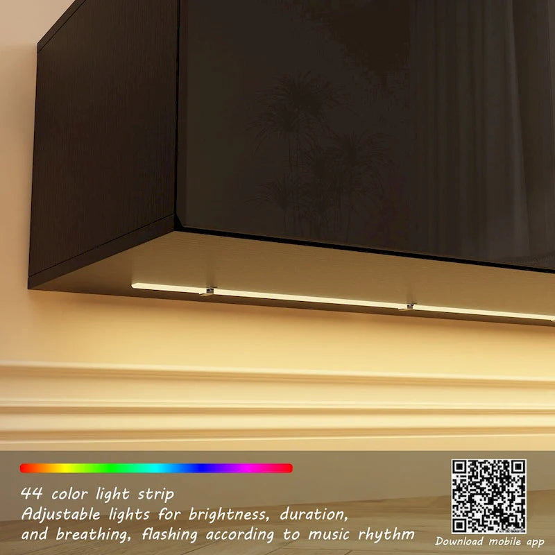 Meuble TV mural flottant avec LED