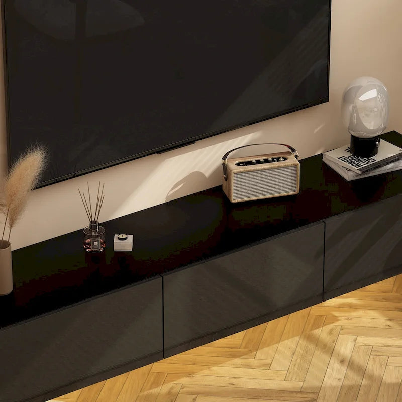 Meuble TV mural flottant avec LED