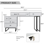 Eclife Makeup Vanity Desk Set with Drawers Storage Dresser Dressing Table for Bedroom