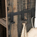 Meuble de rangement Moasis 61 cm à poser au-dessus des toilettes, avec porte coulissante style ferme et base en métal