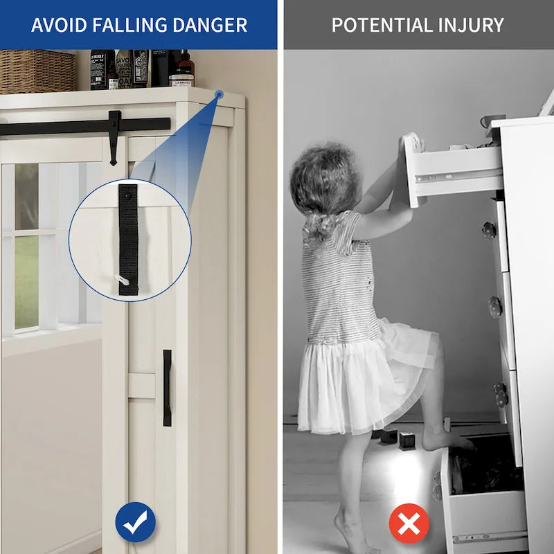 Armoire de rangement Moasis haute et large avec portes et miroir pleine longueur pour salle de bain