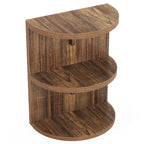 Table d'appoint demi-ronde à 3 niveaux, table d'appoint semi-circulaire pour salon