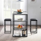 Ensemble table et chaises de bar VECELO 3 pièces