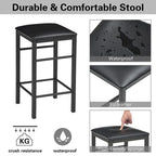 Ensemble table et chaises de bar VECELO 3 pièces