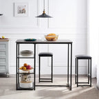 Ensemble table et chaises de bar VECELO 3 pièces