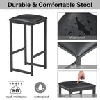 Ensemble table et chaises de bar VECELO 3 pièces