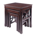 Xola 3-Pc Nesting Tables, Cappuccino - 21.1  W x 17.3  D x 22.1  H.