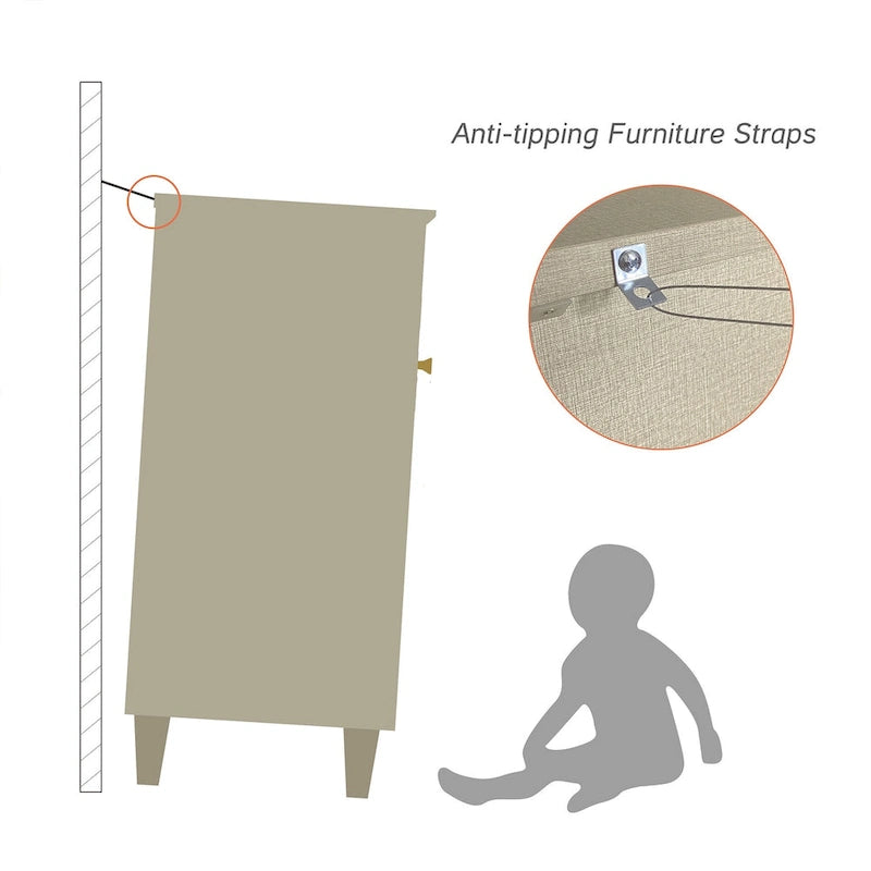 Meuble TV moderne WAMPAT, centre multimédia haut avec portes