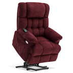 Fauteuil inclinable électrique MCombo avec massage, chauffage, appui-tête réglable et repose-pieds extensible (PU/tissu)