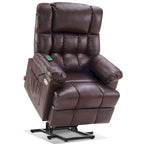 Fauteuil inclinable électrique MCombo avec massage, chauffage, appui-tête réglable et repose-pieds extensible (PU/tissu)