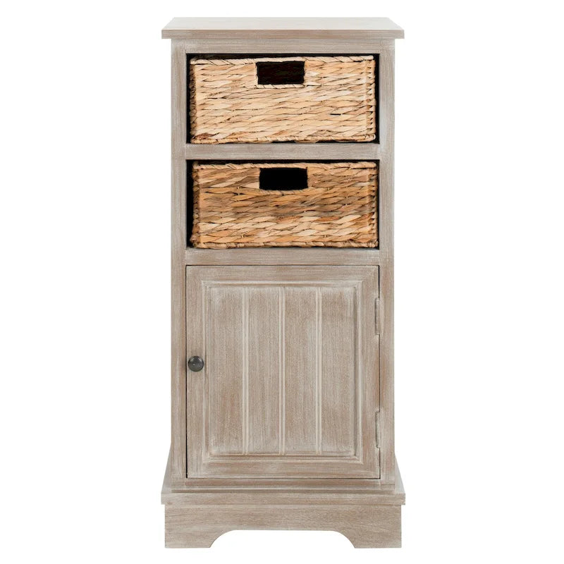 Armoire de rangement SAFAVIEH Golda, finition noire vieillie - 15,9 x 11,8 x 35 cm - 16 po L x 12 po P x 35 po H