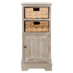 Armoire de rangement SAFAVIEH Golda, finition noire vieillie - 15,9 x 11,8 x 35 cm - 16 po L x 12 po P x 35 po H