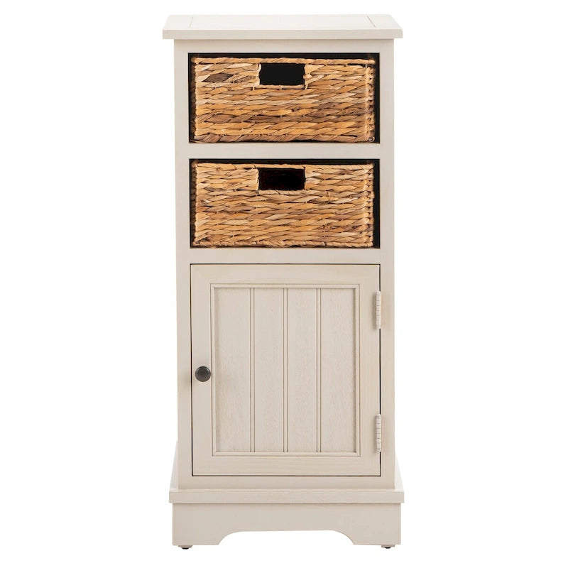 Armoire de rangement SAFAVIEH Golda, finition noire vieillie - 15,9 x 11,8 x 35 cm - 16 po L x 12 po P x 35 po H
