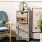 Armoire de rangement SAFAVIEH Golda, finition noire vieillie - 15,9 x 11,8 x 35 cm - 16 po L x 12 po P x 35 po H