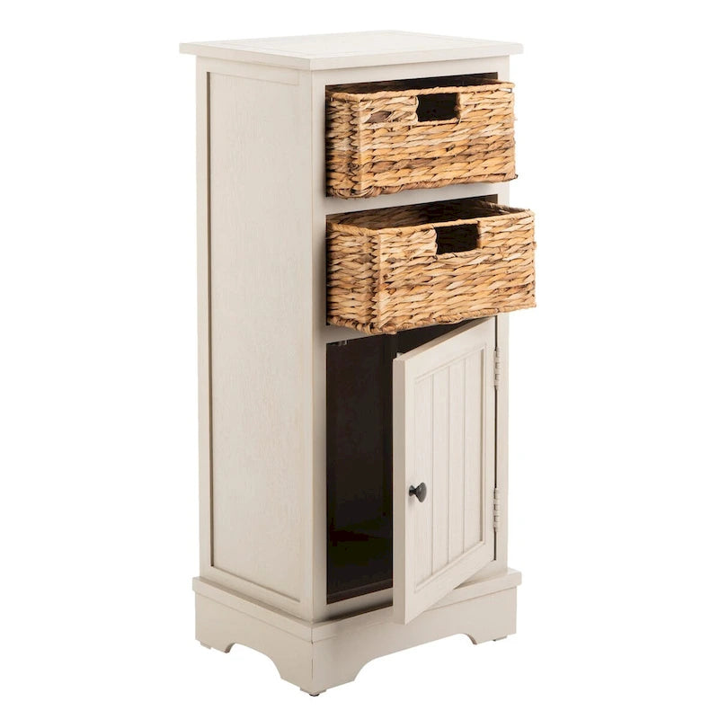 Armoire de rangement SAFAVIEH Golda, finition noire vieillie - 15,9 x 11,8 x 35 cm - 16 po L x 12 po P x 35 po H
